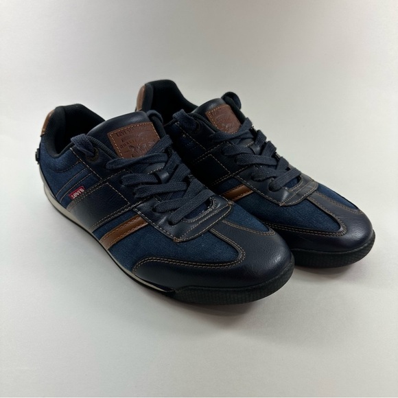 Levi's Other - Levi’s Blue Denim Leather Fashion Sneakers Size 8.5 Mens 51763472U